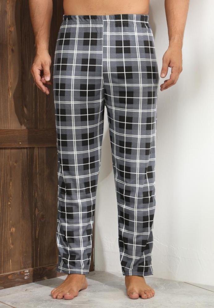 Pantaloni de Pijama ,Barbati,Culoare Gri Inchis cu Negru,Engros